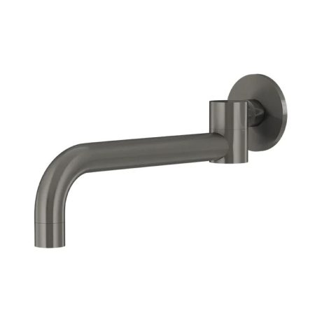 Round Swivel Wall Spout, PVD Shadow Gunmetal