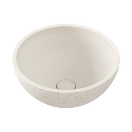 ALBA Round Concrete Above Counter Basin, Warm White