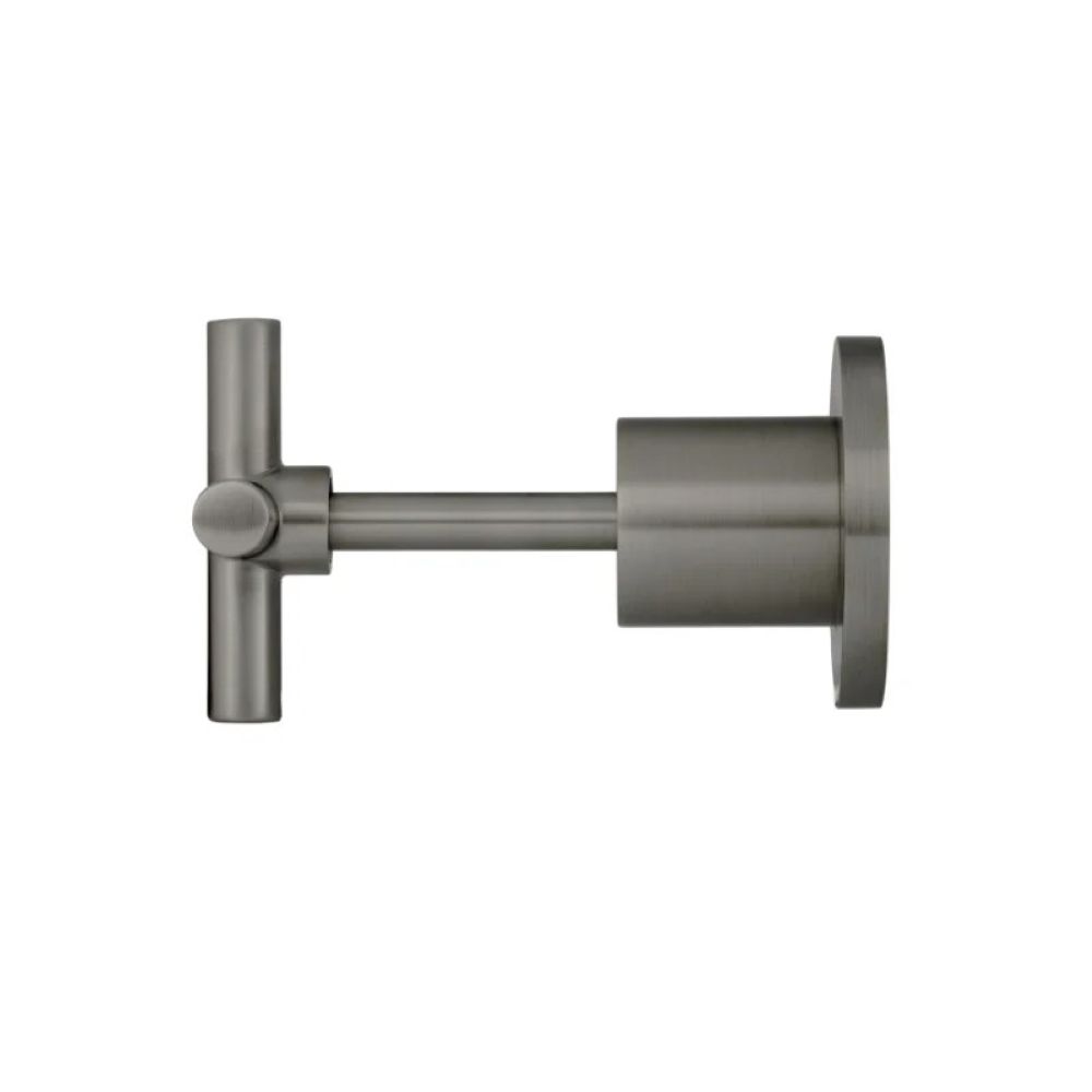 Round Cross Handle Jumper Valve Wall Top Assemblies, PVD Shadow Gunmetal - Image 3
