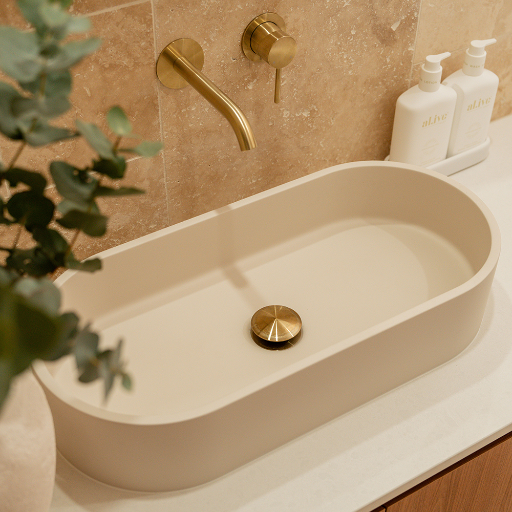 JADA Pill Concrete Above Counter Basin, Warm White - Image 2