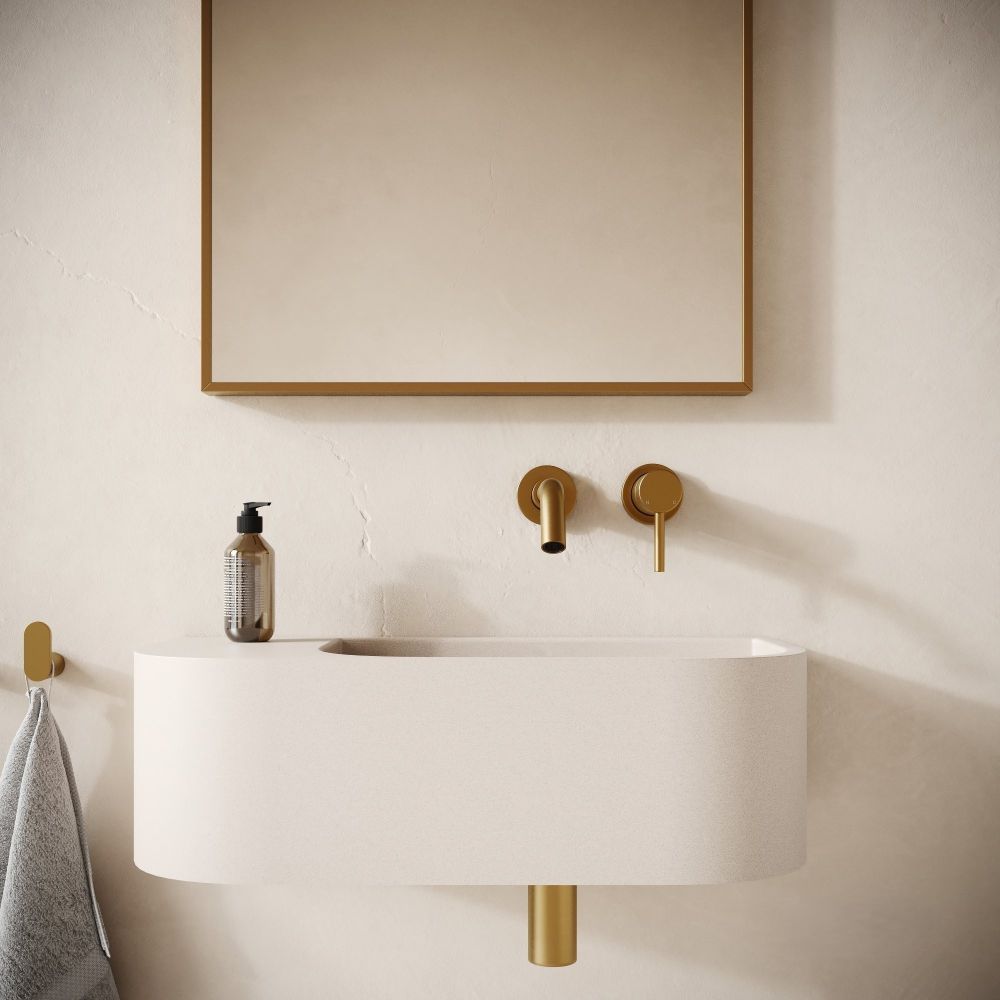 BLANCA Concrete Wall Basin, Warm White - Image 2