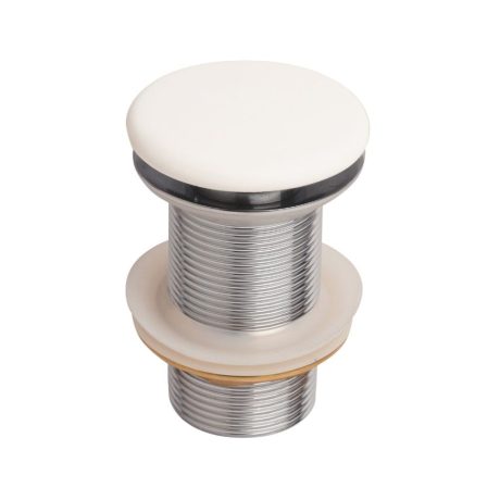 CONCRETE DOME 32mm Pop Up Waste, No Overflow, Matte White