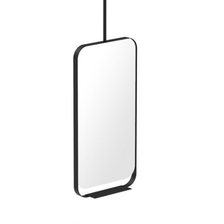 ALLEGRA Metal Fame with Shelf Mirror, Matte Black