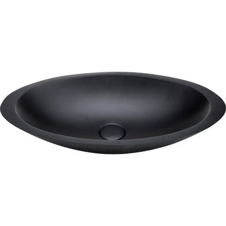 BAHAMA Solid Surface Above Counter Basin, Matte Black