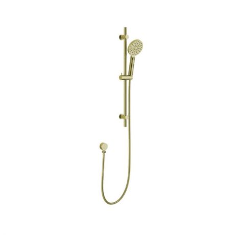 HANDEL RUND Round Multifunction Adjustable Fixing Sliding Shower on Rail, Brushed Gold