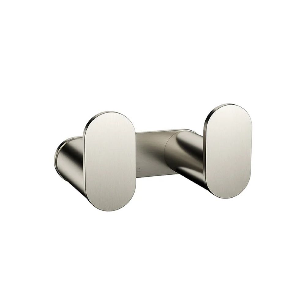 Curvae Double Robe Hook, Brushed Nickel - Image 2