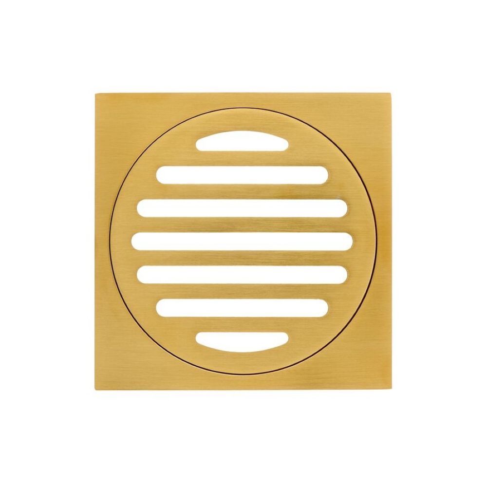 FGRATE Square Floor Grate, Brushed Gold 100mm - Image 2