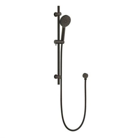 HANDEL RUND Round Multifunction Adjustable Fixing Sliding Shower on Rail, Gun Metal