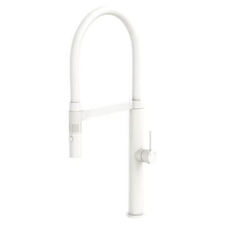 KAYA Pull Down Sink Mixer, Matte White