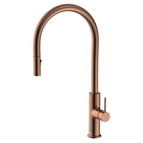 KAYA Pull Out Sink Mixer, Brushed Copper