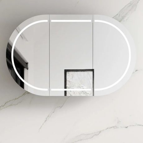 BONDI LED Shaving Cabinet, Satin White 1200x750mm