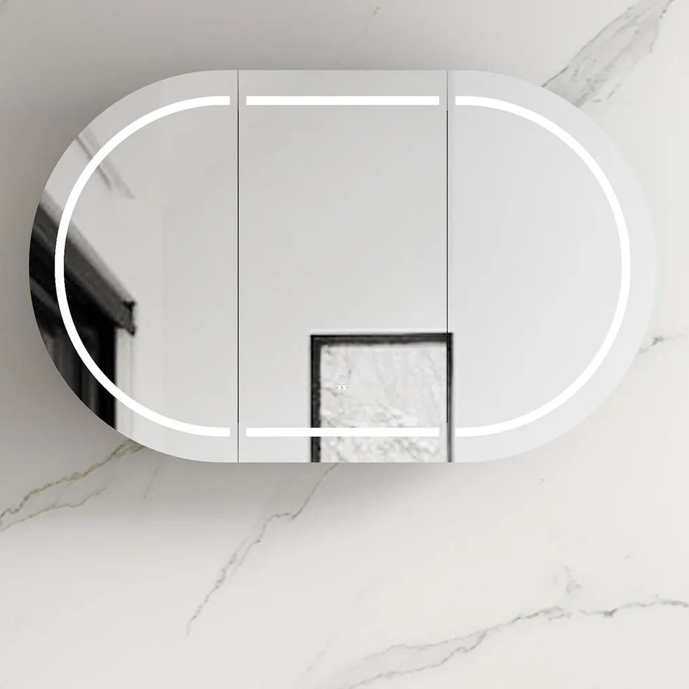 BONDI LED Shaving Cabinet, Satin White 1200x750mm