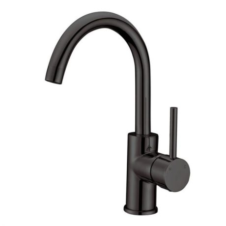 RUND Gooseneck Sink Mixer, Matte Black
