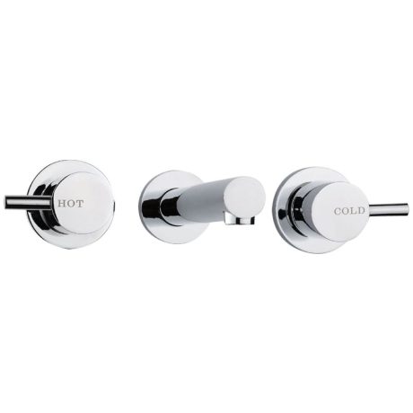 WAHLEN 10 (TRADE) Pin Handle Quarter Turn Bath Set, Chrome