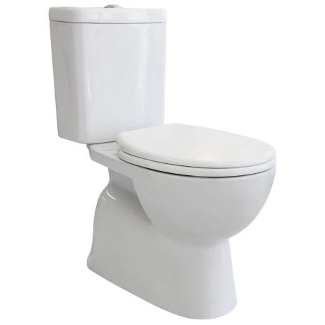 STELLA Close-Coupled Toilet Suite, Gloss White with S-Trap