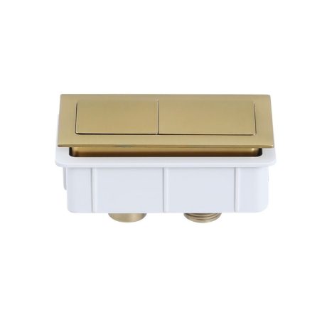Rectangle Flush Button, Brushed Gold