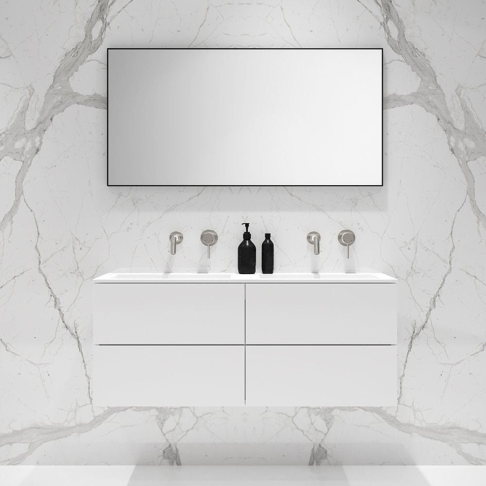 Toro 4 Drawer Wall Hung Vanity, Cabinet Only 1200mm - Image 2