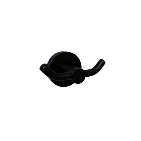 RUND Double Robe Hook, Matte Black