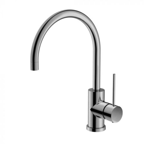 RUND Gooseneck Sink Mixer, Brushed Nickel