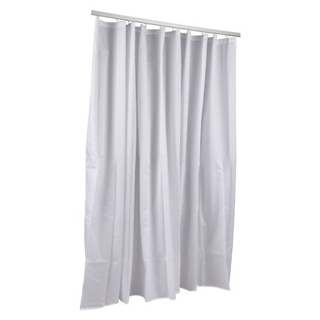 Shower Curtain, White Nylon Taffeta