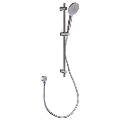 HANDEL RUND Round Multifunction Adjustable Fixing Sliding Shower on Rail, Brushed Nickel