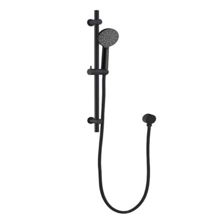 HANDEL RUND Round Multifunction Adjustable Fixing Sliding Shower on Rail, Matte Black