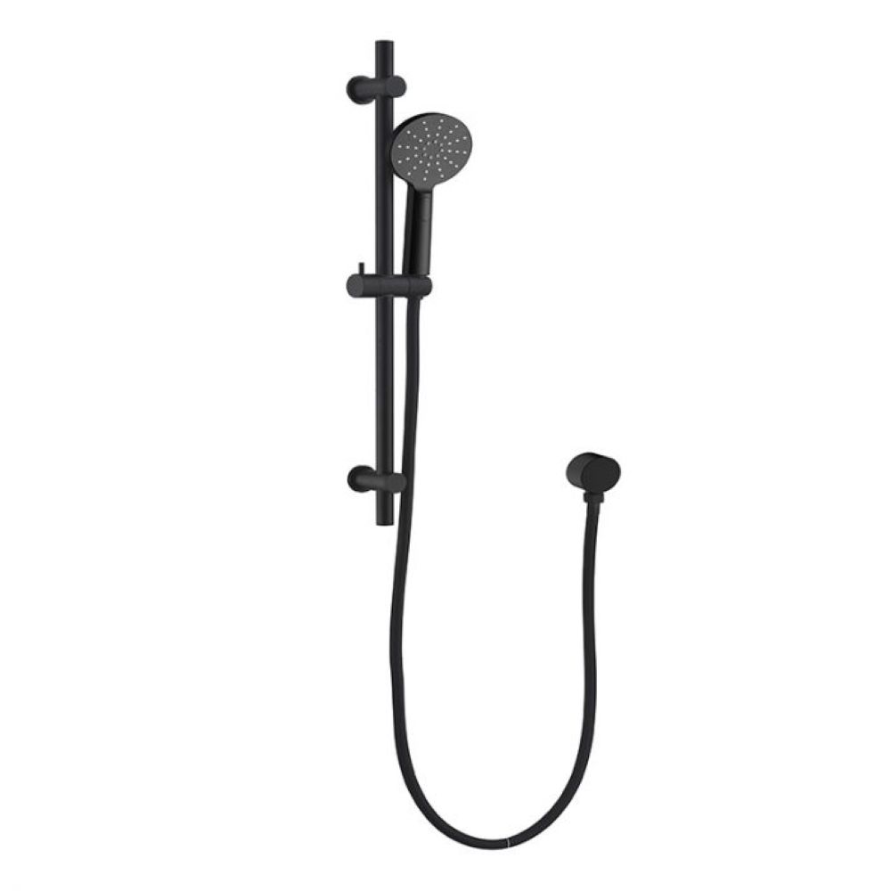 HANDEL RUND Round Multifunction Adjustable Fixing Sliding Shower on Rail, Matte Black