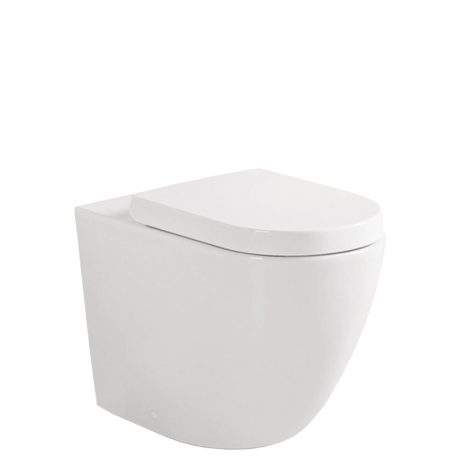 KOKO S Trap Tornado Flush Wall-Faced Toilet Suite with R&T In-Wall Cistern, Gloss White