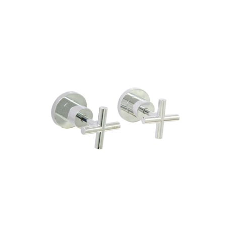 WAHLEN 10 (Trade) Cross Handle Wall Top Assembly, Chrome