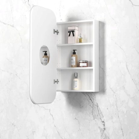 newport stadium shaving cabinet, matte white 900x450mm