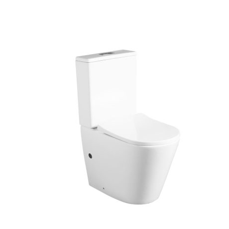 SANDRA Short Projection Toilet Seat Only, Gloss White