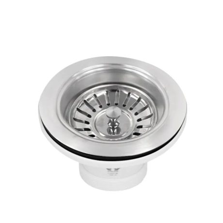 WK105 Laundry and Kitchen Sink Basket Waste, Stainless Steel