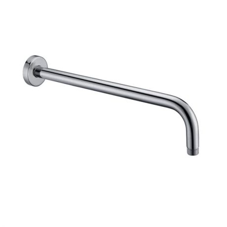 rund round curved shower wall arm, brushed nickel 400mm