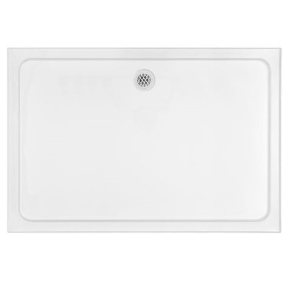PRELUDE 1200 Rear Waste Shower Base, White
