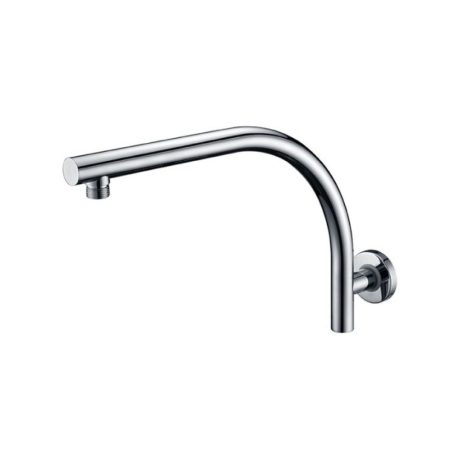 RUND Round Curved Shower Arm, Brushed Nickel