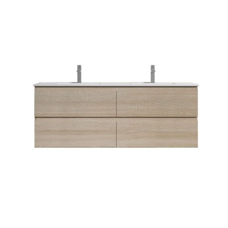 Roy Wall Mount 4 Drawers Vanity Only, Prime Oak 1800mm