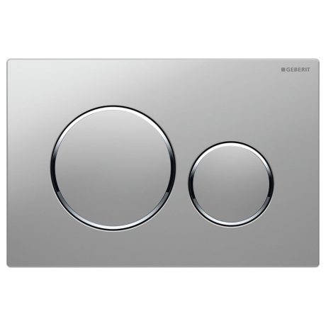 GEBERIT Sigma 20 Round Button Flush Plate, Chrome