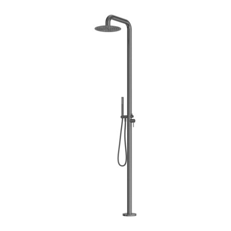 ZEN SS316L Outdoor Freestanding Shower Column, Graphite