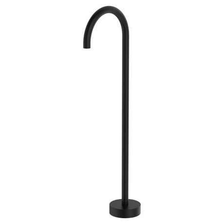 rund round floor bath spout, matte black