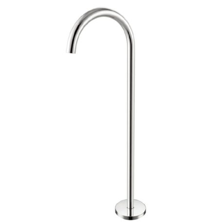 rund round floor bath spout, chrome