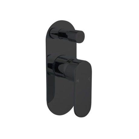 oval curve divertor shower/bath mixer, matte black