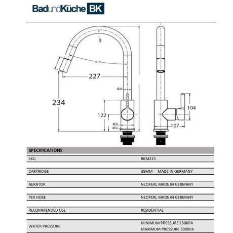 morgan rund swivel pull out sink mixer, brushed nickel