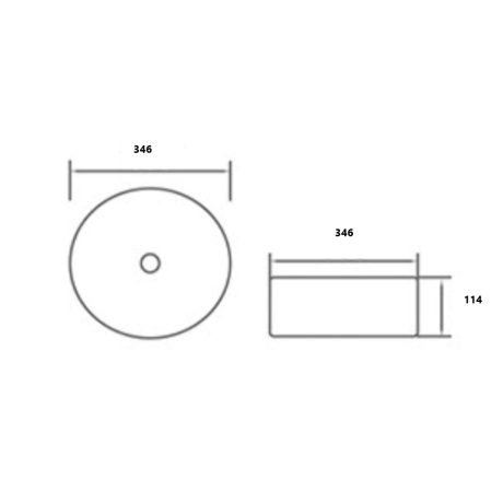 textured ceramic round basin, gloss white and stone