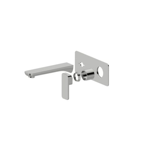 kasten wall basin/bath spout and mixer trim kit set, brushed nickel
