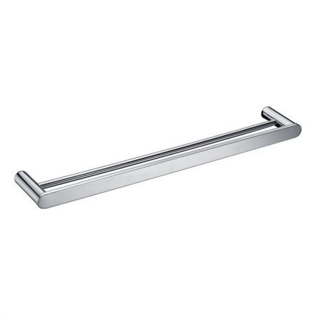 ss rund double towel rail, chrome 600mm