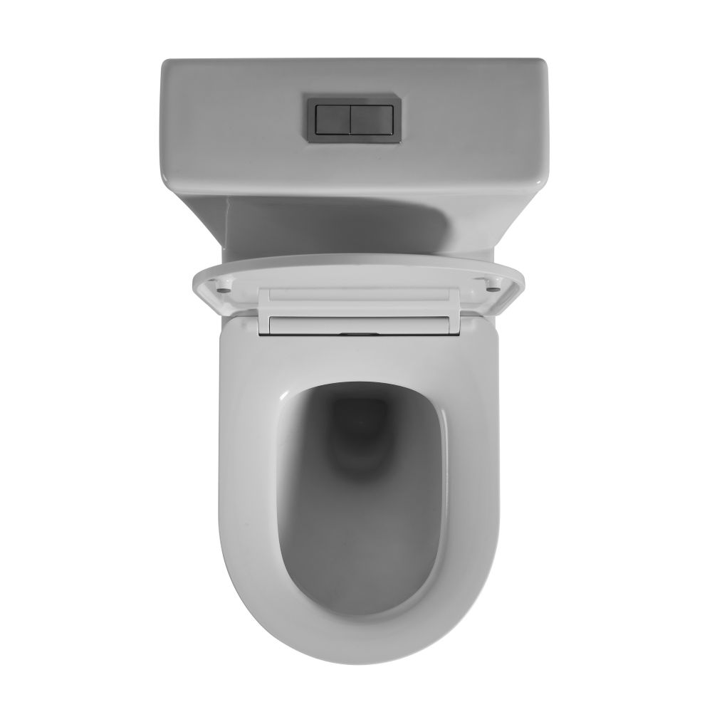 avis rimless back to wall toilet, gloss white