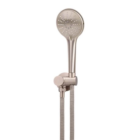 round hand shower on swivel bracket, champagne