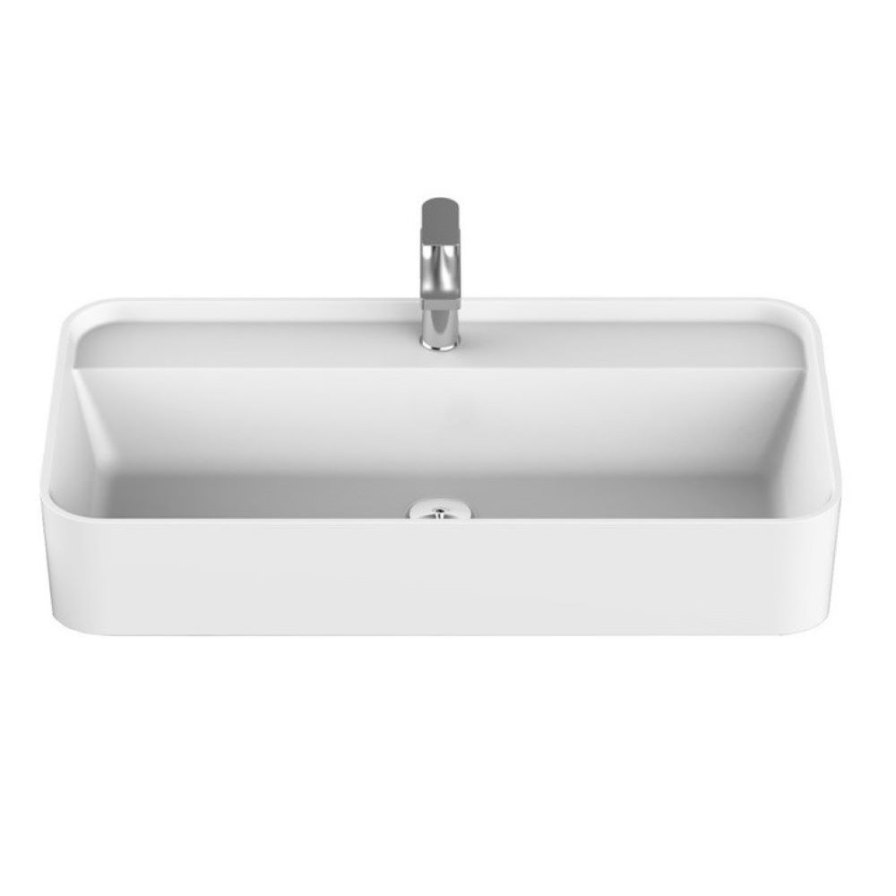 miya 750 semi insert basin, matte white