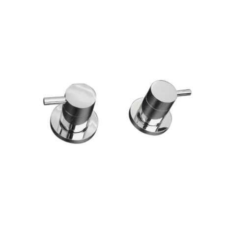 elle wall top assembly pair, chrome