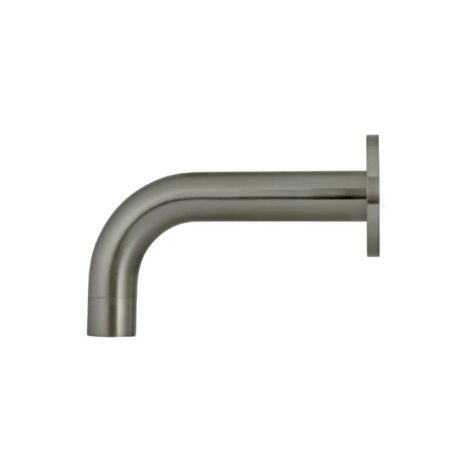 universal round curved spout 130mm, pvd shadow gunmetal